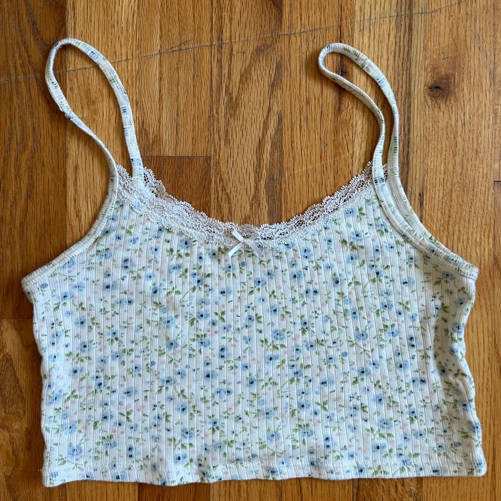 Brandy floral cropped tank